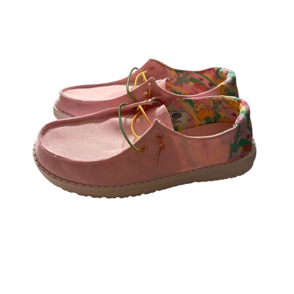 Hey Dude My Little Pony Pink Canvas W/ Floral Print Lining Lightweight Sz 7 - Picture 4 of 7
